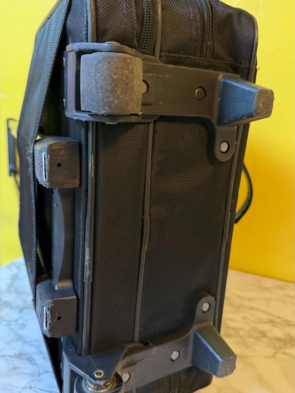Unbranded Black Rolling Laptop Briefcase with Telescoping Handle